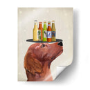 Setter Rojo Amante De La Cerveza - Fab Funky | Cuadro decorativo de Canvas Lab