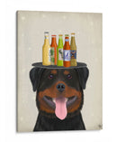 Rottweiler Beer Lover - Fab Funky | Cuadro decorativo de Canvas Lab
