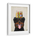 Rottweiler Beer Lover - Fab Funky | Cuadro decorativo de Canvas Lab