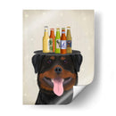 Rottweiler Beer Lover - Fab Funky | Cuadro decorativo de Canvas Lab