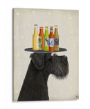 Schnauzer Black Beer Lover - Fab Funky | Cuadro decorativo de Canvas Lab