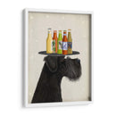Schnauzer Black Beer Lover - Fab Funky | Cuadro decorativo de Canvas Lab