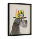 Schnauzer Grey Beer Lover - Fab Funky | Cuadro decorativo de Canvas Lab