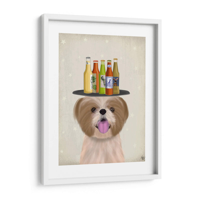 Shih Tzu Beer Lover - Fab Funky | Cuadro decorativo de Canvas Lab