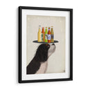 Rey Charles Spaniel Black White Beer Lover - Fab Funky | Cuadro decorativo de Canvas Lab