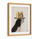 Rey Charles Spaniel Black White Beer Lover - Fab Funky | Cuadro decorativo de Canvas Lab