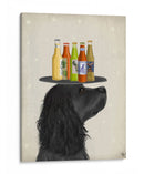 Cocker Spaniel Black Beer Lover - Fab Funky | Cuadro decorativo de Canvas Lab