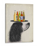 Springer Spaniel Negro Blanco Cerveza Amante - Fab Funky | Cuadro decorativo de Canvas Lab