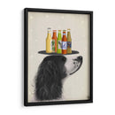 Springer Spaniel Negro Blanco Cerveza Amante - Fab Funky | Cuadro decorativo de Canvas Lab