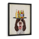 Springer Spaniel Marrón Blanco Cerveza Amante - Fab Funky | Cuadro decorativo de Canvas Lab