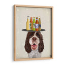 Springer Spaniel Marrón Blanco Cerveza Amante - Fab Funky | Cuadro decorativo de Canvas Lab