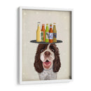 Springer Spaniel Marrón Blanco Cerveza Amante - Fab Funky | Cuadro decorativo de Canvas Lab
