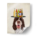 Springer Spaniel Marrón Blanco Cerveza Amante - Fab Funky | Cuadro decorativo de Canvas Lab
