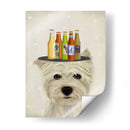 West Highland Terrier Cerveza Amante - Fab Funky | Cuadro decorativo de Canvas Lab