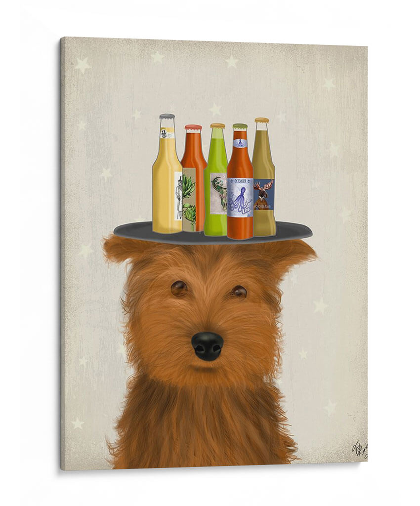 Yorkshire Terrier Cerveza Amante - Fab Funky | Cuadro decorativo de Canvas Lab