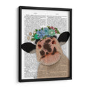 Vaca Con La Corona De Flores 2 Libro De Impresión - Fab Funky | Cuadro decorativo de Canvas Lab