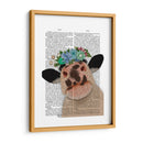 Vaca Con La Corona De Flores 2 Libro De Impresión - Fab Funky | Cuadro decorativo de Canvas Lab