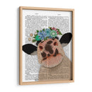 Vaca Con La Corona De Flores 2 Libro De Impresión - Fab Funky | Cuadro decorativo de Canvas Lab