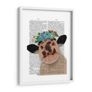 Vaca Con La Corona De Flores 2 Libro De Impresión - Fab Funky | Cuadro decorativo de Canvas Lab