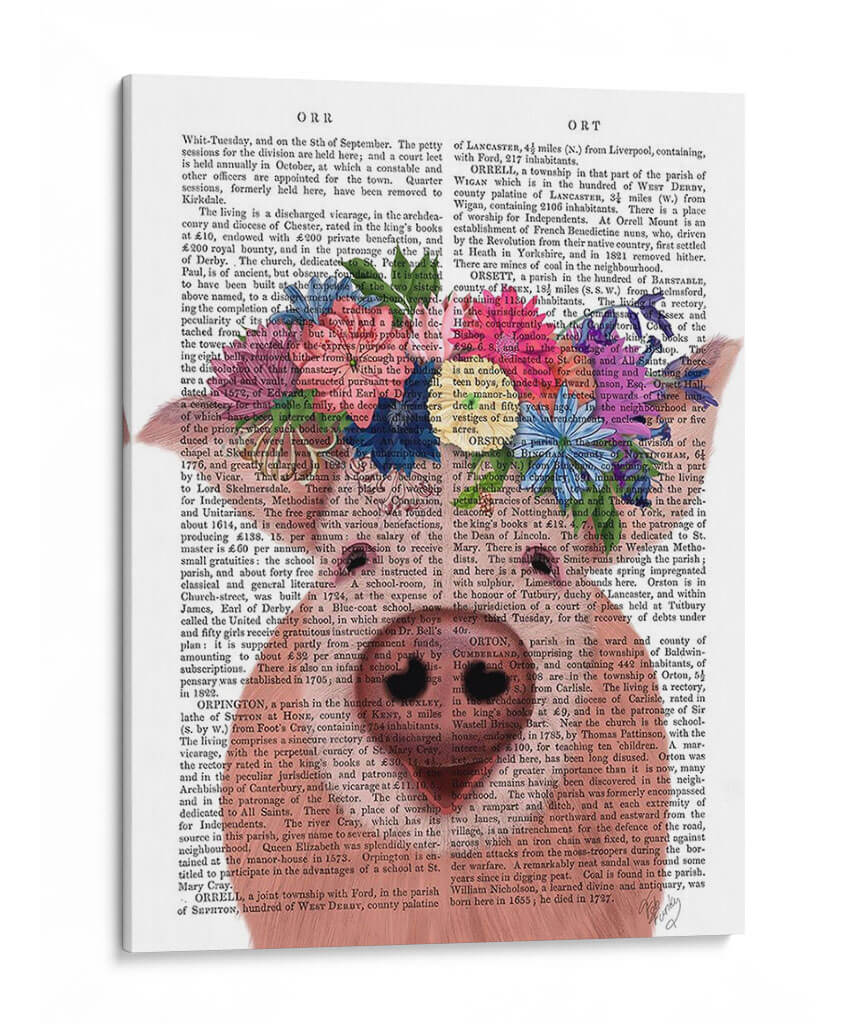 Impresión Del Libro De La Corona Del Cerdo Y De La Flor - Fab Funky | Cuadro decorativo de Canvas Lab
