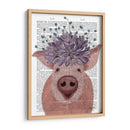 Libro De Flores De Cerdo Y Lila - Fab Funky | Cuadro decorativo de Canvas Lab