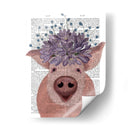 Libro De Flores De Cerdo Y Lila - Fab Funky | Cuadro decorativo de Canvas Lab