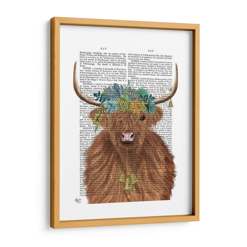 Highland Cow Bohemian 1 Libro Imprimir - Fab Funky | Cuadro decorativo de Canvas Lab