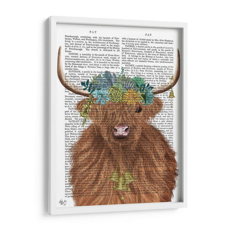 Highland Cow Bohemian 1 Libro Imprimir - Fab Funky | Cuadro decorativo de Canvas Lab