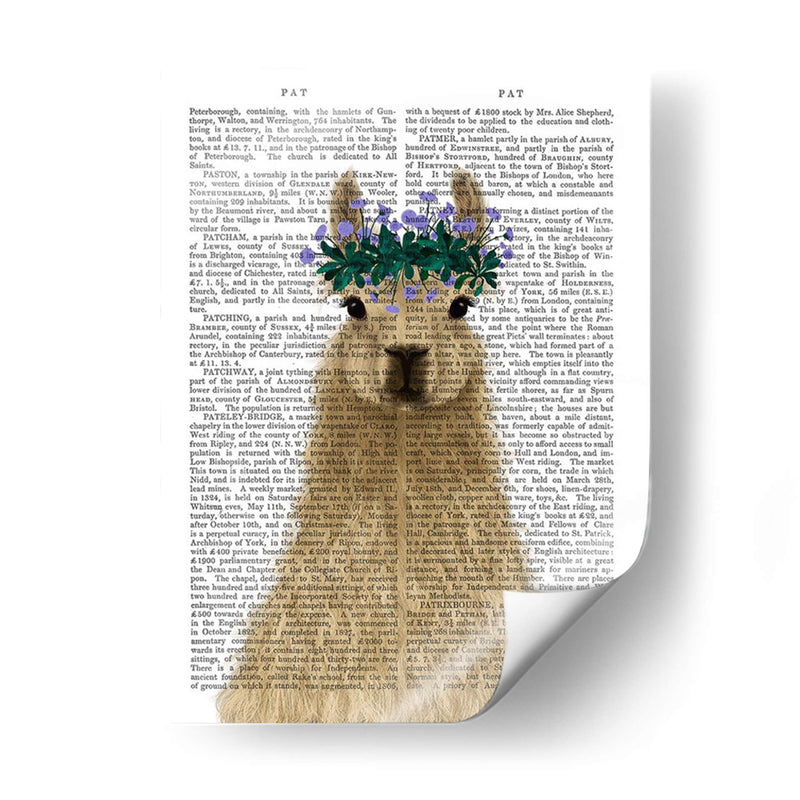 Llama Bohemian 1 Libro Imprimir - Fab Funky | Cuadro decorativo de Canvas Lab