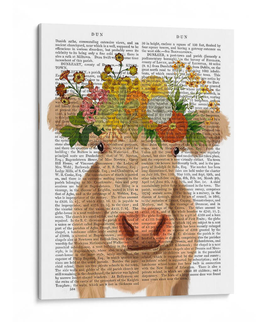 Crema De Vaca Bohemia 1 Libro Imprimir - Fab Funky | Cuadro decorativo de Canvas Lab