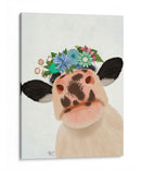 Vaca Con La Corona De Flores 1 - Fab Funky | Cuadro decorativo de Canvas Lab