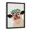 Vaca Con La Corona De Flores 1 - Fab Funky | Cuadro decorativo de Canvas Lab