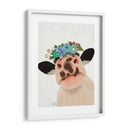 Vaca Con La Corona De Flores 1 - Fab Funky | Cuadro decorativo de Canvas Lab