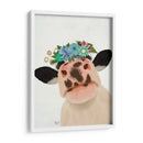 Vaca Con La Corona De Flores 1 - Fab Funky | Cuadro decorativo de Canvas Lab