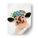 Vaca Con La Corona De Flores 1 - Fab Funky | Cuadro decorativo de Canvas Lab