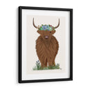 Vaca De La Montaña Con La Corona De Flores 2, Llena - Fab Funky | Cuadro decorativo de Canvas Lab