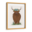 Vaca De La Montaña Con La Corona De Flores 2, Llena - Fab Funky | Cuadro decorativo de Canvas Lab