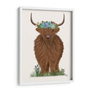 Vaca De La Montaña Con La Corona De Flores 2, Llena - Fab Funky | Cuadro decorativo de Canvas Lab