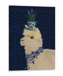 Llama Taza De Té Y Flores Azules - Fab Funky | Cuadro decorativo de Canvas Lab