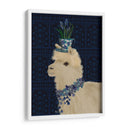 Llama Taza De Té Y Flores Azules - Fab Funky | Cuadro decorativo de Canvas Lab