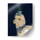 Llama Taza De Té Y Flores Azules - Fab Funky | Cuadro decorativo de Canvas Lab
