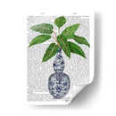 Jarrón Chinoiserie 1, Con Impresión De Libros De Plantas - Fab Funky | Cuadro decorativo de Canvas Lab