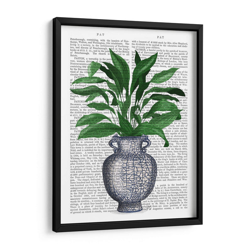 Jarrón Chinoiserie 2, Con Impresión De Libros De Plantas. - Fab Funky | Cuadro decorativo de Canvas Lab