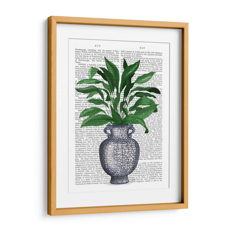 Jarrón Chinoiserie 2, Con Impresión De Libros De Plantas. - Fab Funky | Cuadro decorativo de Canvas Lab