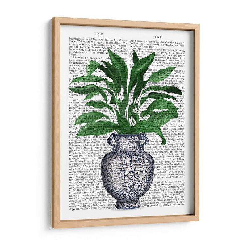 Jarrón Chinoiserie 2, Con Impresión De Libros De Plantas. - Fab Funky | Cuadro decorativo de Canvas Lab