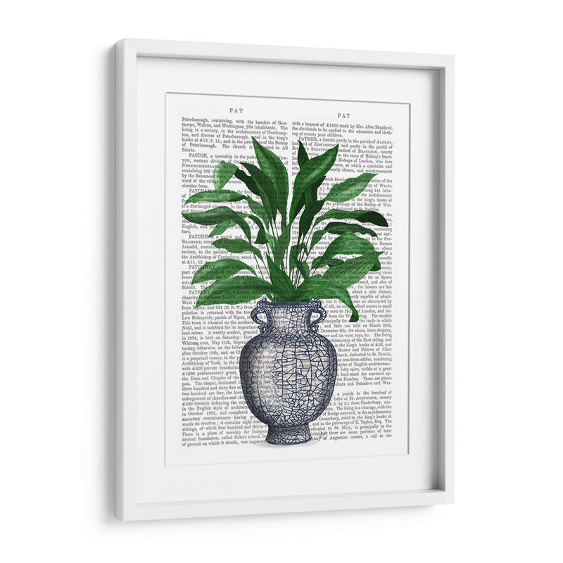 Jarrón Chinoiserie 2, Con Impresión De Libros De Plantas. - Fab Funky | Cuadro decorativo de Canvas Lab