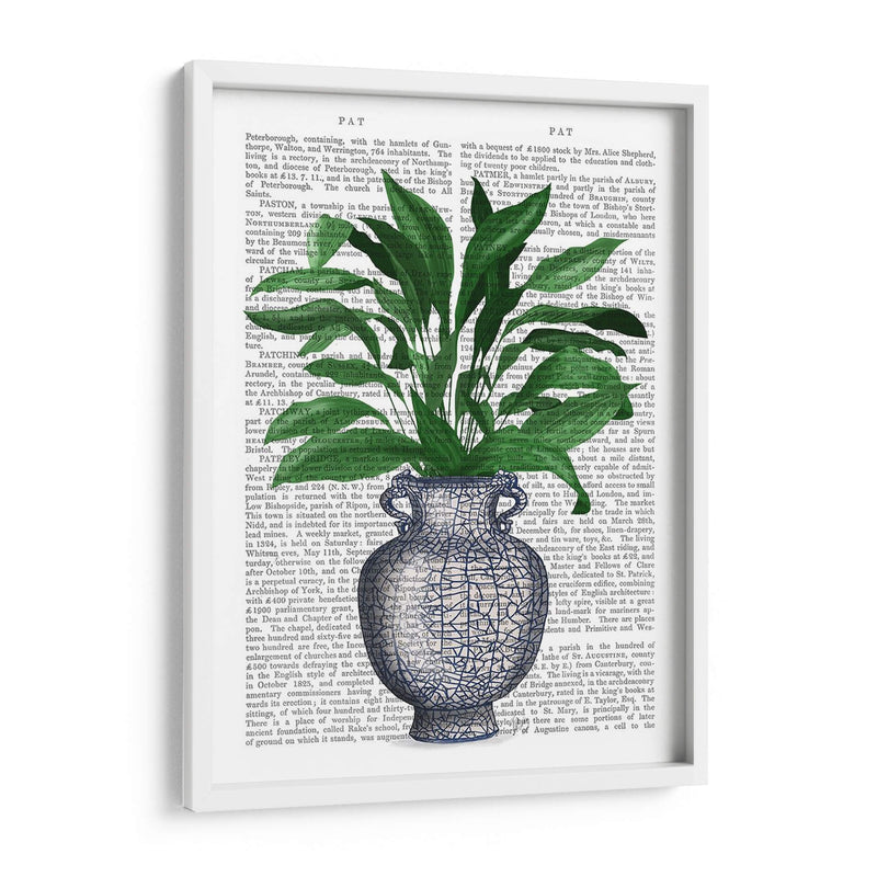 Jarrón Chinoiserie 2, Con Impresión De Libros De Plantas. - Fab Funky | Cuadro decorativo de Canvas Lab