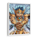 Camus de Acuario con armadura dorada | Cuadro decorativo de Canvas Lab