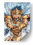 Camus de Acuario con armadura dorada | Cuadro decorativo de Canvas Lab