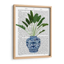 Jarrón Chinoiserie 5, Con Impresión De Libros De Plantas - Fab Funky | Cuadro decorativo de Canvas Lab